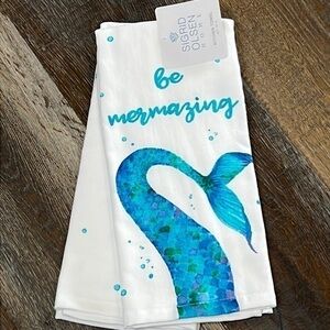 Sigrid Olsen - ‘Be Mermazing’ Mermaid dish towels (2). NWT Firm!